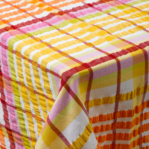 Pack of 4 Seersucker Check 100% Cotton Napkins 18 x 18 (Various Colours)