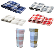 Load image into Gallery viewer, Soft Polar Fleece Checked Blankets - 127cm x 152cm (Various Colours)