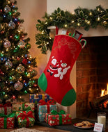Christmas Santa & Snowman Design Stocking Extra Large (95cm)