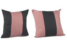 Load image into Gallery viewer, Navy &amp; Pink Stripe Filled Cushion