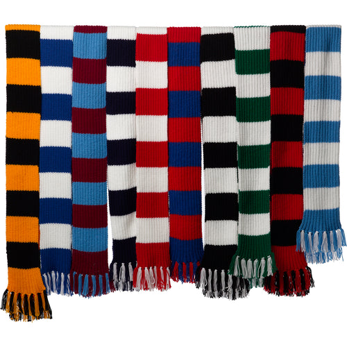 Striped Sports Scarf Kit - Pattern, Wool & Optional Needles (Various Colours)