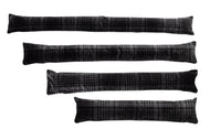 Silver Grey Check Velvet Draught Excluder (4 Sizes)