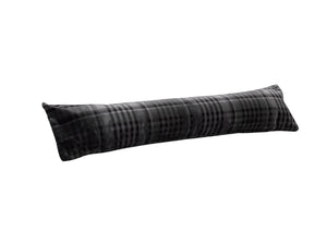 Silver/Grey Check Velvet Draught Excluder (4 Sizes)