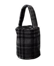 Load image into Gallery viewer, Velvet Check Doorstop Cover with Handle (Silver Grey)