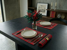 Load image into Gallery viewer, Pack of 4 Made To Order Tartan Placemats 16 x 13 (Various Colours)