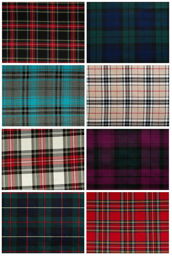 Pack of 4 Made To Order Tartan Cotton Napkins 18 x 18 (Various Colours)