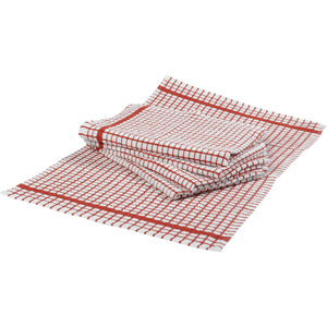 Terry Check 100% Cotton Checked Tea Towels (Various Colours & Quantities)