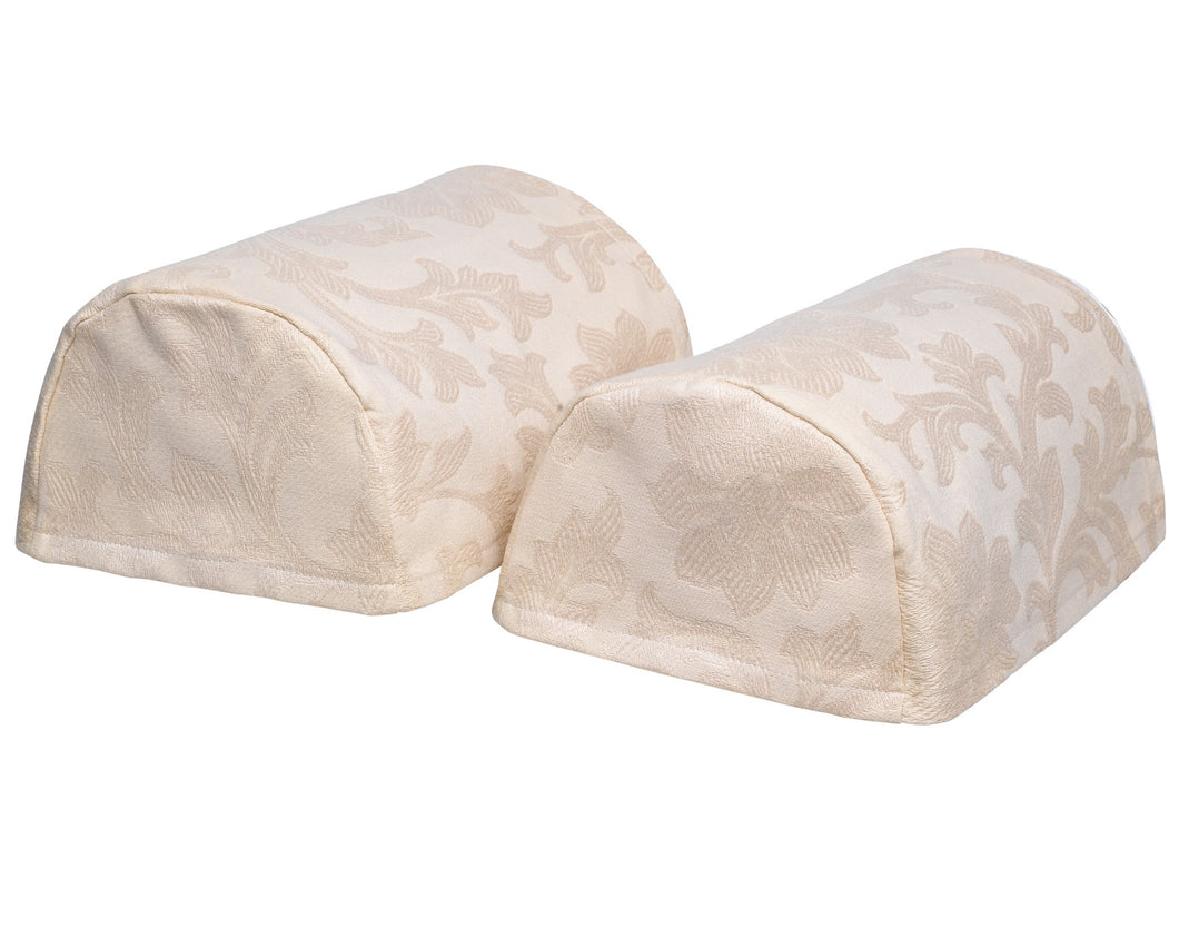 Decorative Pair of Cotton Damask Arm Caps or Chair Back (3 Colours)