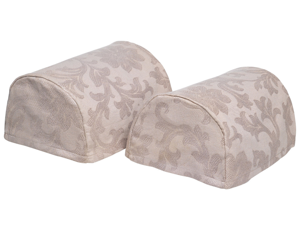 Decorative Pair of Cotton Damask Arm Caps or Chair Back (3 Colours)