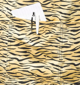 Tiger Print Bib Apron & Gauntlet or Double Oven Glove Set