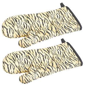 Tiger Print Double Oven Glove or Gauntlet