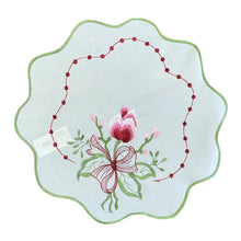 Load image into Gallery viewer, Pack of 6 Embroidered Tulip &amp; Scallop Edge Doilies (2 Sizes)