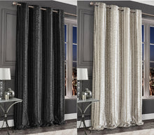 Load image into Gallery viewer, Crushed Velvet Embossed Eyelet Door Curtain (2 Colours)