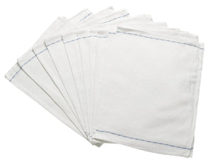 White Waiter/Waitress Cotton Cloth with Blue Stripe Detail (Various Quantities)