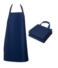 Load image into Gallery viewer, Navy Blue Waterproof Cotton Bib Apron Multipack of 1, 3 or 6