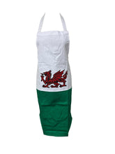 Load image into Gallery viewer, Welsh Flag With Red Dragon BBQ Novelty Chef Apron