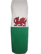 Welsh Flag With Red Dragon BBQ Novelty Chef Apron