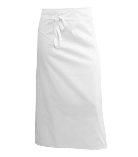Pack of 5 White Polycotton Waist Aprons (3 Lengths)