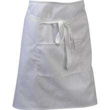 Load image into Gallery viewer, Pack of 5 White Polycotton Waist Aprons with Pocket (3 Lengths)