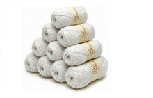 Load image into Gallery viewer, James Brett Craft Cotton Yarn 10 x 100g Balls (Cream Ecru or White)