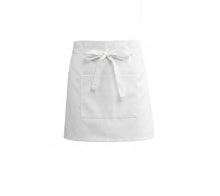Load image into Gallery viewer, Pack of 5 White Polycotton Waist Aprons with Pocket (3 Lengths)