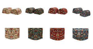 Flowers and Birds Round Arm Caps or Chair Backs (Various Colours)