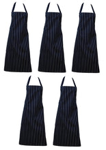 Load image into Gallery viewer, Woven Stripe Butchers Aprons - Bleach Resistant, No Pocket (1 or 5 Pack)