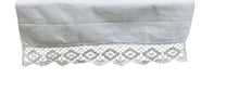 Load image into Gallery viewer, Extra Long White Chair Back with Lace Panels 20” x 44”