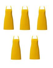 Load image into Gallery viewer, Yellow Polycotton Bib Apron 21&quot; x 33&quot; (Pack of 1 or 5)