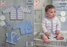 Load image into Gallery viewer, King Cole Double Knitting Pattern - Baby Cardigans (5214)
