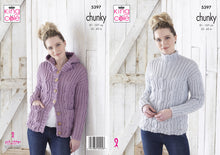 Load image into Gallery viewer, King Cole Chunky Knitting Pattern - Ladies Hoodie &amp; Sweater (5397)