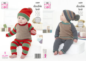 King Cole Double Knitting Pattern - Baby Set (5429)