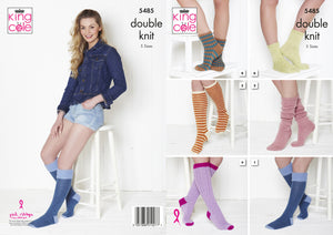 King Cole Double Knitting Pattern - Socks (5485)