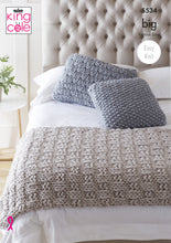 Load image into Gallery viewer, King Cole Super Chunky Knitting Pattern - Bed Runner &amp; Cushions (5534)