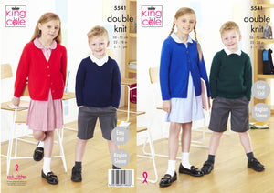 King Cole Double Knitting Pattern - Childrens School Uniform (5541)