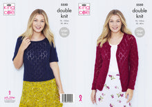 Load image into Gallery viewer, King Cole Double Knitting Pattern - Ladies Cardigan &amp; Top (5550)