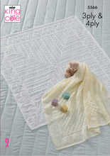 Load image into Gallery viewer, King Cole 3ply &amp; 4ply Knitting Pattern - Baby Blankets (5566)