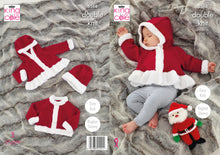 Load image into Gallery viewer, King Cole Double Knitting Pattern - Baby Christmas Jacket &amp; Hat (5568)