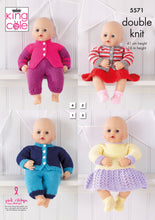 Load image into Gallery viewer, King Cole Double Knitting Pattern - Dolls Clothes (5571)