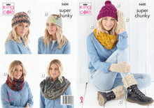 Load image into Gallery viewer, King Cole Super Chunky Knitting Pattern - Ladies Apparel Accessories (5600)