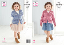 Load image into Gallery viewer, King Cole Double Knitting Pattern - Girls Cardigans (5607)