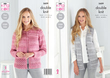 Load image into Gallery viewer, King Cole DK Knitting Pattern - Ladies Cardigan &amp; Waistcoat (5609)