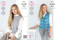 Load image into Gallery viewer, King Cole Double Knitting Pattern - Ladies Slipover &amp; Waistcoat (5611)