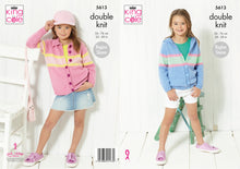Load image into Gallery viewer, King Cole Double Knitting Pattern - Girls Cardigans (5613)