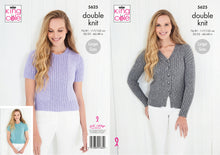 Load image into Gallery viewer, King Cole Double Knitting Pattern - Ladies Cardigan &amp; Top (5625)