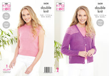 Load image into Gallery viewer, King Cole Double Knitting Pattern - Ladies Cardigan &amp; Top (5628)