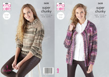 Load image into Gallery viewer, King Cole Super Chunky Knitting Pattern - Ladies Sweater &amp; Cardigan (5638)