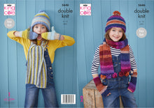 Load image into Gallery viewer, King Cole Double Knit Knitting Pattern - Childrens Winter Accessories (5646