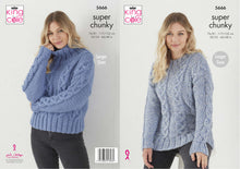 Load image into Gallery viewer, King Cole Super Chunky Knitting Pattern - Ladies Sweaters (5666)