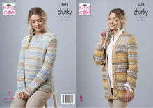 Load image into Gallery viewer, King Cole Chunky Knitting Pattern - Ladies Sweater &amp; Cardigan (5673)